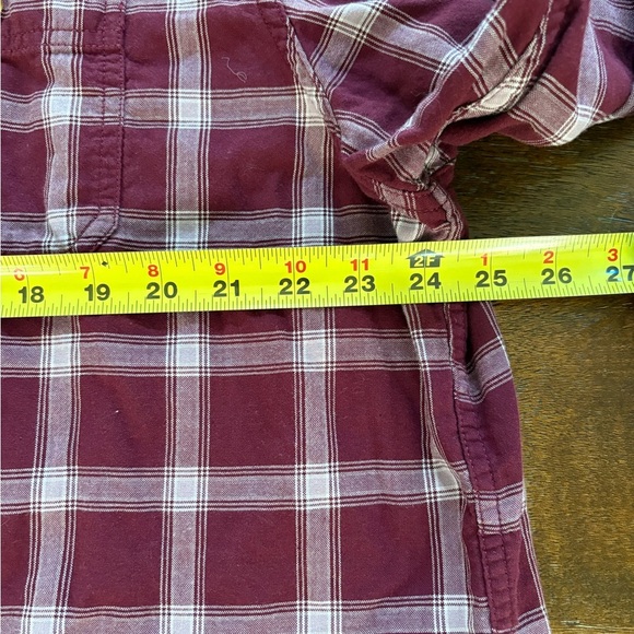 Alesbury Denali Double Cloth Cotton LS Plaid Button Shirt Men 2XL Red Maroon - Picture 8 of 8